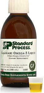 Standard Process Calamari Omega-3 Liquid - Συμπλήρωμα για την υποστήριξη της καρδιάς και του εγκεφάλου υγεία - Βοηθά την υγεία του δέρματος - Χωρίς γλουτένη, μη-Dairy & μη-Grain - 6.8 oz