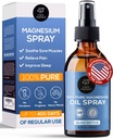 Organic Organic Magnesium Spray Oil for Feet, Sleep & Sore Μύες – 100% Αμιγής Αρχαία Zechstein Mg Χλωριούχο, Topic Formula for Natural Relaxation, Body Massage, Leg Cramps & Processout Relief