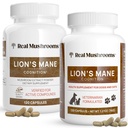 Real Mushrooms Lions Mane for Humans (120ct) and Pets (120ct) - Bundle for Cognition & Immunity - Vegan, Non-GMO, Gluten-Free, Grain-Free Mushroom Extract Supplements