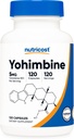 Nutricost Yohimbine HCl 5mg, 120 κάψουλες - Χωρίς γλουτένη και μη ΓΤΟ