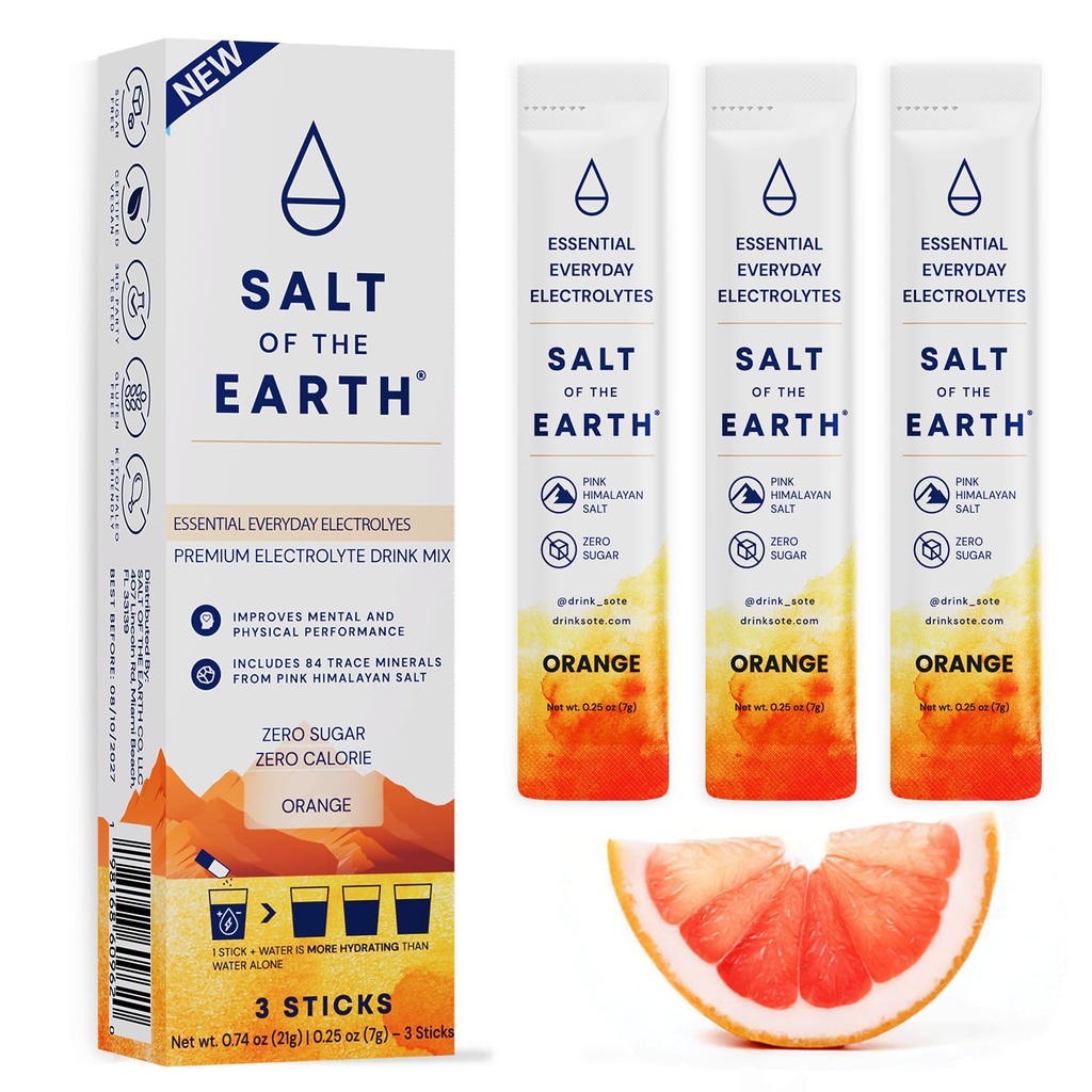 Αλάτι της Γης Premium Zero-Sugar Electrolyte - Κατασκευασμένο με Pink αλάτι Ιμαλαΐων - Ενυδατική σκόνη Packets 