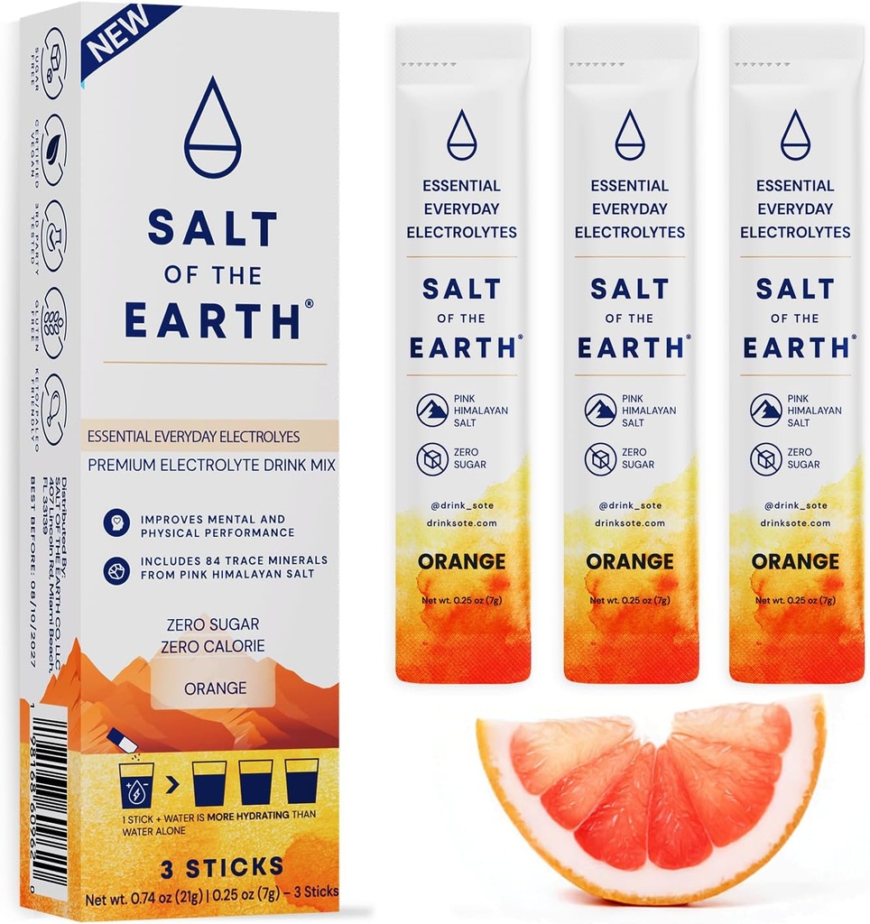 Αλάτι της Γης Premium Zero-Sugar Electrolyte - Κατασκευασμένο με Pink αλάτι Ιμαλαΐων - Ενυδατική σκόνη Packets 