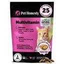 Cat Multivitamin Crunchy & Creamy Chews - Cat Treats for Health + Immune, Joint support, Skin & Coat, & Digestion - Βιταμίνες με Ωμέγα 3s, Λυσίνη & Προβιοτικά (30 Day Supply)