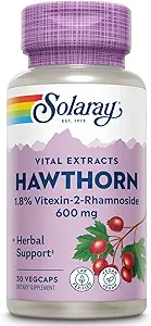 SOLARAY One Daily Hawthorn Extract Supplement, 600mg | 30 Count