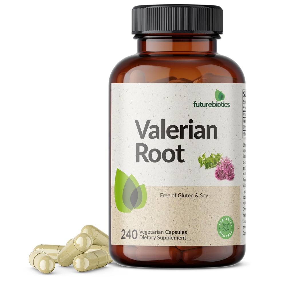 Futurebiotics Valerian Root 1200 MG Προώθηση της χαλάρωσης μη ΓΤΟ, 240 κάψουλες χορτοφάγων