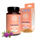 OAT MAMA Organic Lactation Supplement - 'Slay Mama' Blessed Thistle & Fenugreek Capsules - Herbal Lactation Blend, Postpartum Support for Breastfeeding Moms