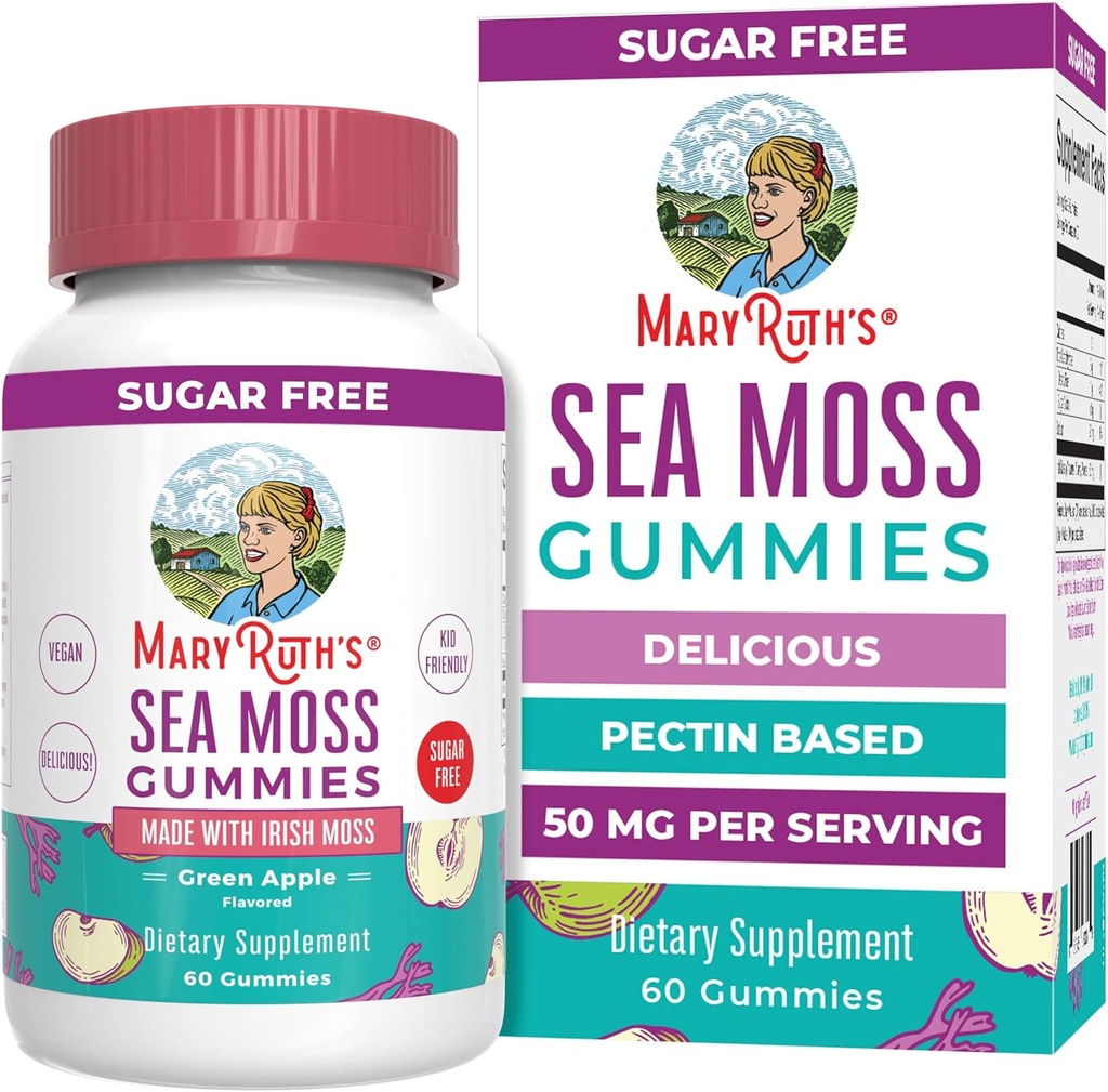 MaryRuth Organics Gummies Sugar Free Κατασκευασμένο με Ιρλανδικό θαλασσινό Moss για την υγεία των ούρων και την ανοσοποιητική υποστήριξη Formated for Adults and Kids Ηλικίες 4+ Vegan Non-GMO Gluten Free 