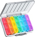 Zoksi Moisture-Proof Pill Organizer 3 φορές την ημέρα, Σφραγισμένο Weekly Pill Box 7 Ημέρα, Μεγάλος Διοργανωτής Ημερήσιο Κουτί Χάπια, Organizer Travel Medicine, Φορητό δοχείο χάπι με 21 διαμερίσματα για να κρατήσει φάρμακα