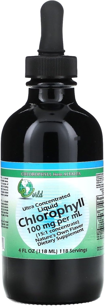 WORLD ORGANIC Liq Chlorophyll 15:1 Concentrate, 0.02 Pound