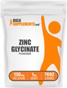 BulkSupplements.com Γλυκινικός ψευδάργυρος σε σκόνη - συμπλήρωμα ψευδαργύρου, Συμπλήρωμα Ορυκτών για την υποστήριξη του ανοσοποιητικού - Χωρίς γλουτένη, 130mg ανά σερβίρισμα, 1kg (2,2 lbs) (πακέτο των 1)