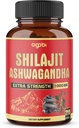 agobi 210 Capsules - 600mg Shilajit Supplement with 400mg Organic Ashwagandha Root - Shilajit Pure Himalayan Organic for Energy Production, Immune System Brain Health, Focus & Concentration