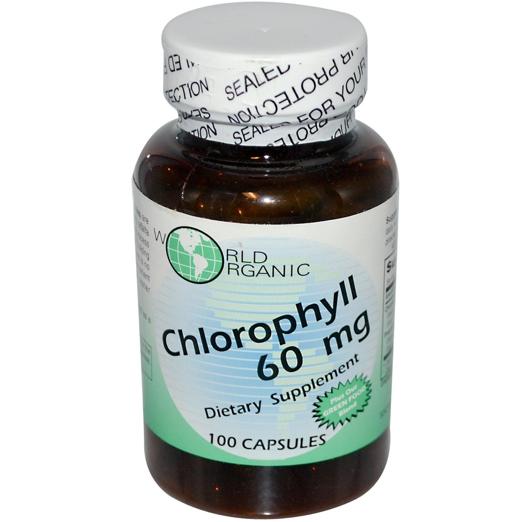World Organic Mega Chlorophyl, 100 mg, Καψάκια, 60 καψάκια