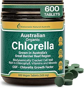 Βιογένεση Βιολογικά δισκία Chlorella – 600 Count (500mg) 