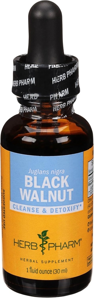 Herb Pharm Black Walnut Liquid Extract για τον καθαρισμό και την αποτοξίνωση - 1 ουγγιά