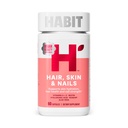 Hair, Skin & Nails Supplement (60 κάψουλες) - Νέα εμφάνιση, υποστηρίζει την ενυδάτωση του δέρματος, Hair & Nail Strength, Biotin 2000mcg, Βιταμίνη Α & C, Υαλουρονικό οξύ, Rosehip, Vegan, Non-GMO (1 Pack)