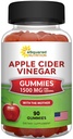 aSquared Nutrition Apple Cider Vinegar Gummies - 1500mg with The Mother - 90 ACV Gummies w/Vitamin B6 & B12, Folic Acid - Vegan Gummy Supplement Εναλλακτική λύση στα χάπια καψακίων & ποτό