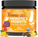 Llama Naturals Παιδικά προβιοτικά με προβιοτικές ίνες, Vegan, οργανικά προβιοτικά και προβιοτικά Gummies για την υποστήριξη της υγείας των ούλων, Toddler Real Fruit Gummy Βιταμίνες, Δεν Προστέθηκε ζάχαρη ζαχαροκάλαμο, Ροδάκινο Mango, 120 Ct