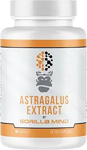 Gorilla Mind Astragalus 750mg Κάψουλες - Μακροχρόνια Ανοσολογική Υποστήριξη και Βελτιωμένη Καρδιαγγειακή Υγεία (90 Κάψουλες)