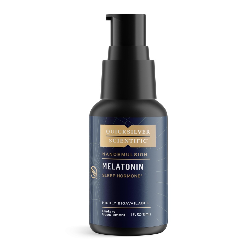 Quicksilver Scientific Liposomal Melatonin - Bedtime, Jet Lag & Immune Support Liquid for Adults - Αποδοτική, Ανώτερη Απορρόφηση 1mg Μελατονίνης για Ελαχιστοποίηση Πρωινής Νύστας (30 ml)