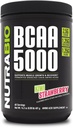 NutraBio BCAA 5000 σκόνη - Vegan ζυμωμένη BCAAs - Υποστηρίζει Lean μυϊκή ανάπτυξη, ανάκτηση, αντοχή - 60 εξυπηρετούν - Kiwi Φράουλα
