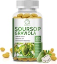 Κάψουλες Soursop Graviola με Kelp, για την αναγέννηση κυττάρων, Ενισχύει την Ανοσία, την Υποστηρικτική Υποστήριξη, Αντιοξειδωτικές Ιδιότητες, Χωρίς Γλουτένη, Μη ΓΤΟ, Vegan, 120 Μετρήσεις