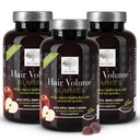 NEW NORDIC Όγκος μαλλιών Gummies, 2500 mcg Biotin, Καθημερινή Βιταμίνες μαλλιών συμπλήρωμα για την υποστήριξη του δέρματος & νυχιών, Vegan, 60 Count (Pack of 3)