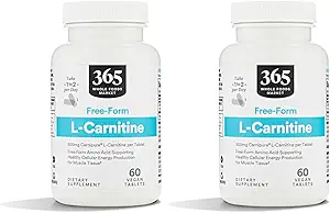Ολόκληρη αγορά τροφίμων, L Carnitine 500mg, 60 ct (πακέτο του 2)
