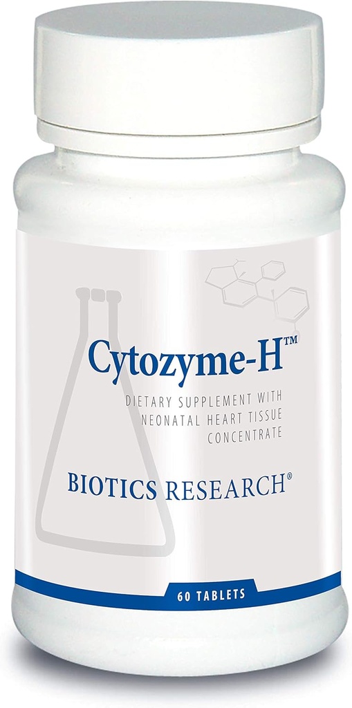 Biotics Research Cytozyme H Glandular Καρδιαγγειακή Υποστήριξη, Συγκέντρωση της καρδιάς των βοοειδών, Προάγει τη Μουσική Υποστήριξη, Ενισχύει την Ενέργεια, SOD, Καταλάση, Ισχυρή Αντιοξειδωτική Δραστηριότητα 60 Δισκία
