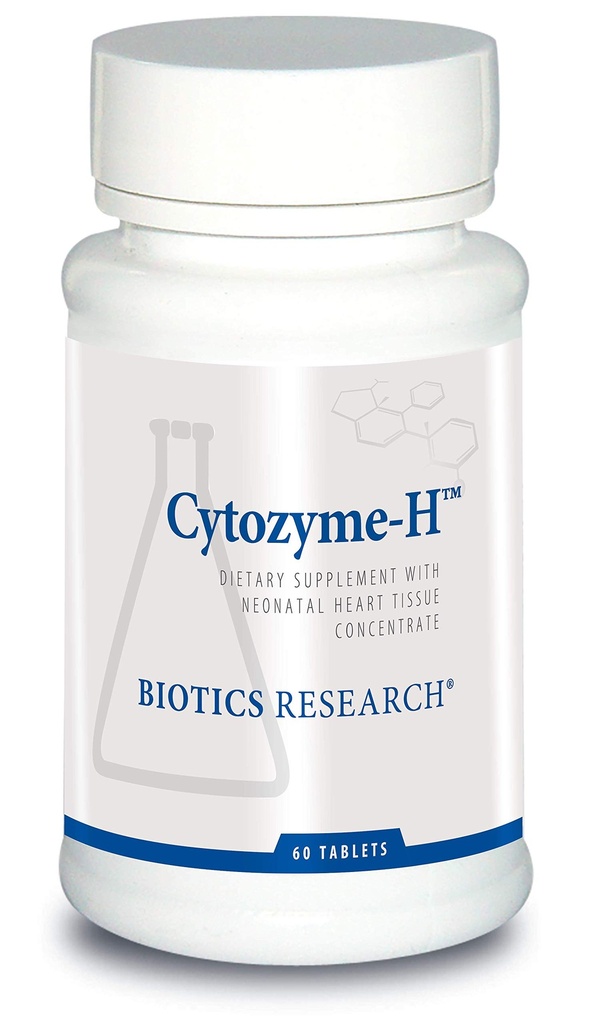Biotics Research Cytozyme H Glandular Cardiovascular Support, Bovine Heart Concentrate, Promotes Muscular Support, Boosts Energy, SOD, Catalase, Potent Antioxidant Activity 60 Tablets
