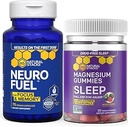 NATURAL STACKS Sleep Magnesium Gummies + NeuroFuel Nootropic Bundle - Supports Brain Health & Sleep* - 105 Pieces