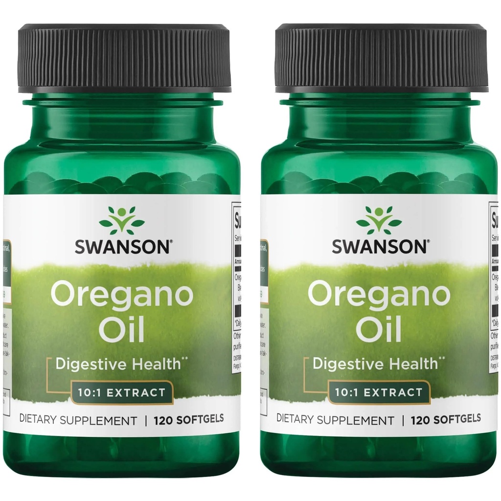 Swanson Oregano Oil 10:1 Extract - Φυσικό συμπλήρωμα για την προώθηση Digestive Υγεία & αναπνευστική υποστήριξη - Υποστηρίζει Γαστρεντερικό σύστημα & ούρα Φυλλαδική υγεία - (120 Softgels, 150mg έκαστο) (2 Pack)