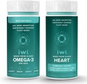Iwi Omega-3 Minis & Heart Omega-3 Bundle, 30 εξυπηρετήσεις, Vegan Plant-based Algae Omega 3, Krill & Fish Oil Εναλλακτική, Δεν Ψάρια Επίγευση