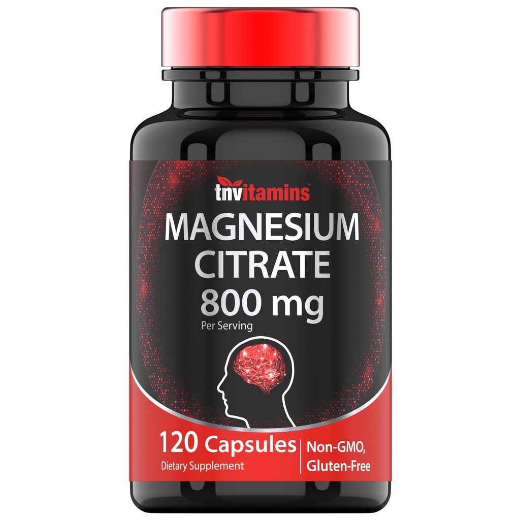 TNVitamins Μαγνήσιο Κιτρικό 800 MG - 120 Κάψουλες 