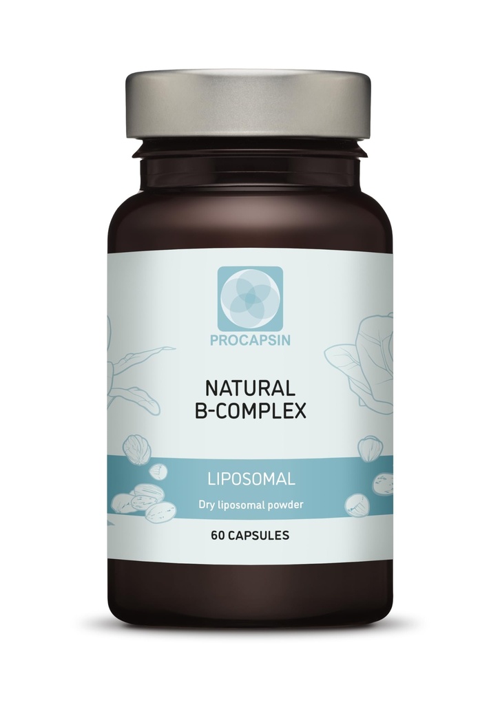 Natural Liposomal B Complex Capsules with All 6 Important B Vitamins (60)