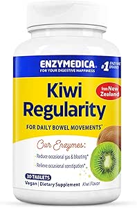Enzymedica, Kiwi Regularity, Supports Regular Bowel Movements, Relieves Occasional Constipation, Gas & Bloating, 30 Count