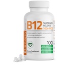 Bronson Βιταμίνη B12 1000 mcg Παρατεταμένη απελευθέρωση Premium Μη ΓΤΟ Τα δισκία υποστηρίζουν το νευρικό σύστημα, την υγιή λειτουργία του εγκεφάλου και την παραγωγή ενέργειας, 100 Count