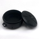 Κουτί Ταξιδιών Αλουμινίου Κράμα Μικρό κουτί βιταμίνης Αδιάβροχο Ταξιδιωτικό Χάπια Διοργανωτής Χάπια Κάλυμμα Συμπληρώματος για Χάπια/Βιταμίνη/Πεταλέλαιο (Μαύρο)