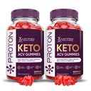 Justified Laboratories Proton Keto ACV Gummies (1000 mg) - 60 Count, Pack of 2 - Formulated with Apple Cider Vinegar, Folate & Vitamin B12 - Non-GMO, Vegan, Gluten Free - 60 Servings