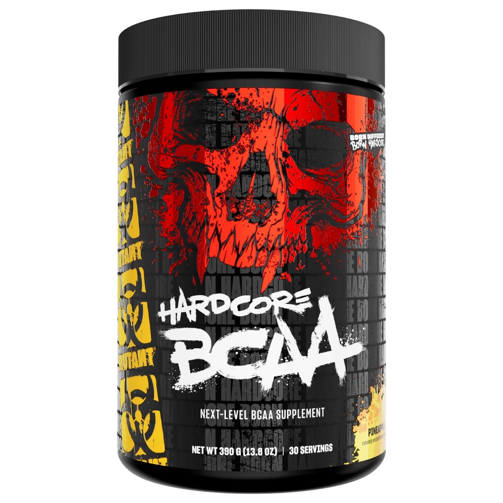 Mutant Hardcore BCAA - Προ, εντός ή μετά την προπόνηση – BCAA Επόμενο επίπεδο διακλαδισμένο-Αλυσίδα Amino Acids συμπλήρωμα – Ενυδάτωση + Ανάκτηση - 30 Σερβίρισμα - Ανανάς