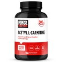 Force Factor Acetyl L-Carnitine Brain Supplement, Nerve Support Supplement, and Cellular Energy Booster, Acetyl L-Carnitine 500mg, Premium Quality, Vegan, Non-GMO, 100 κάψουλες λαχανικών