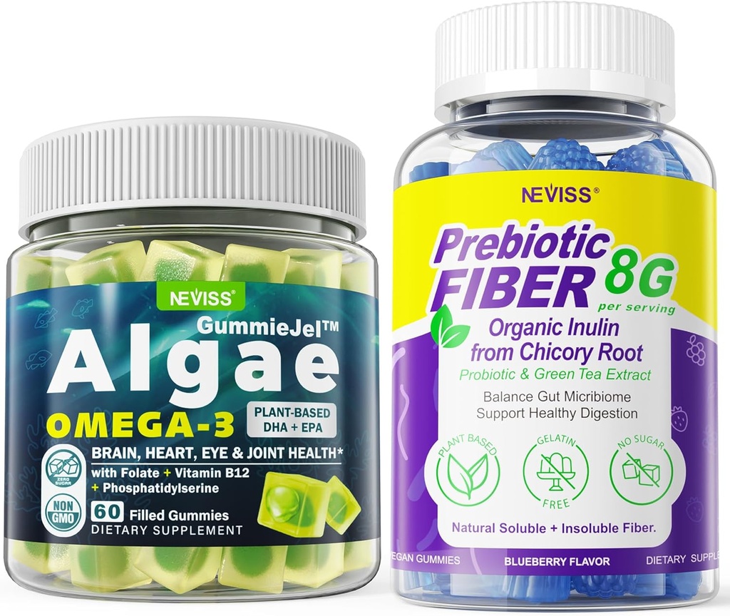 Vegan Omega 3 Gummies 1000mg + προβιοτικές ίνες για ενήλικες 8g