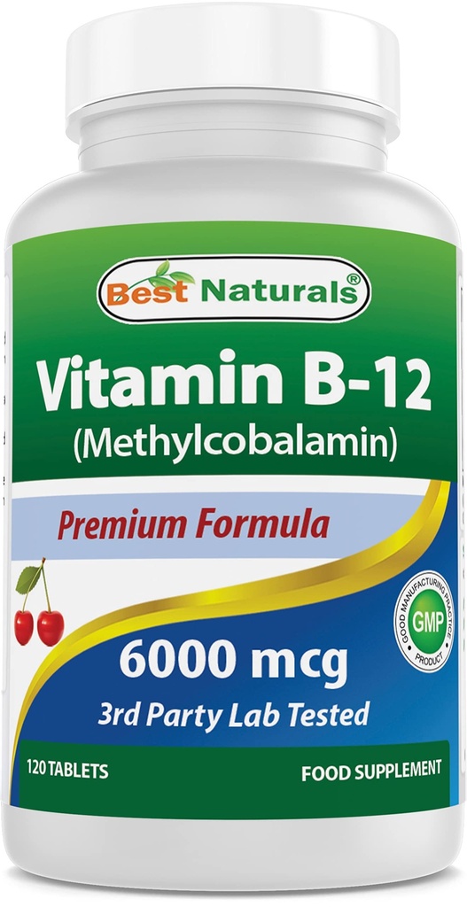 Best Naturals Βιταμίνη B12 6000 mcg 120 δισκία