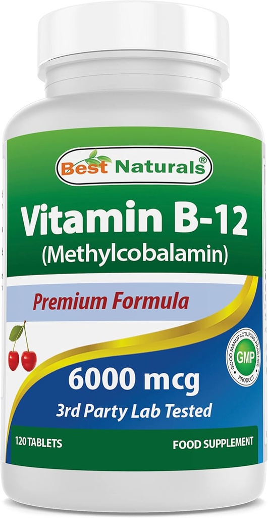 Best Naturals Βιταμίνη B12 6000 mcg 120 δισκία