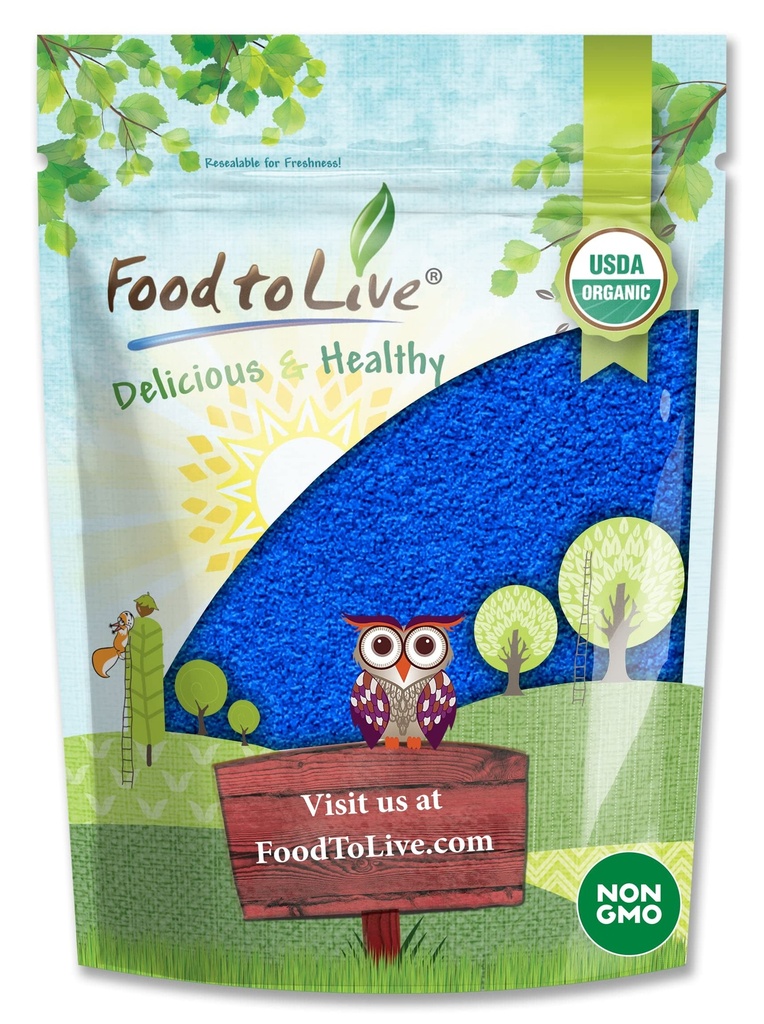 Τροφή για να ζήσετε οργανική μπλε σκόνη Spirulina, 2 ουγγιά – μη GMO, καθαρό ωμό μπλε-πράσινο εκχύλισμα φυκιών, Vegan, μη-ακτινοβολημένο, μεγάλη για χυμούς, smoothies, shakes, ποτά, και χρωστικές τροφίμων