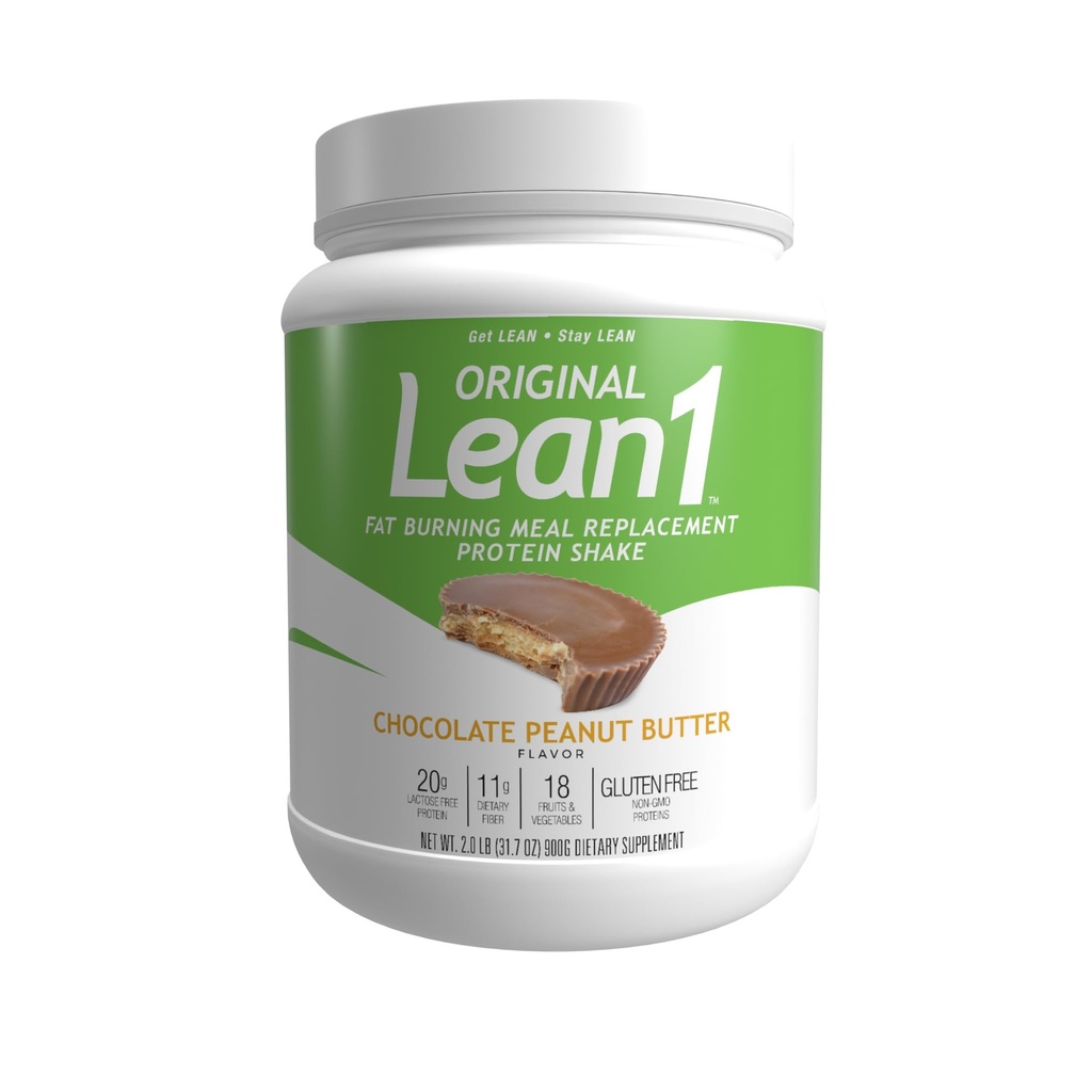 Lean1 Replacement Protein Powder, Σοκολάτα Φυστικοβούτυρο Γεύσης, 15-Serving Tub.
