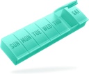 Barhon Pill Organizer Large, Weekly Medicine Pill Organizers, 7 Day Pills Box Case Travel for Big Vitamin Supplements Fish Oil, Green