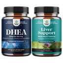 Συμπλήρωμα DHEA για γυναίκες & άνδρες - Pure DHEA 25mg για την ισορροπία ορμονών - Dehydroepiandrosterone και Liver Cleanse Detox & Repair - συμπλήρωμα γαϊδουράγκαθου γάλακτος για την πέψη & ανοσοποιητική υγεία