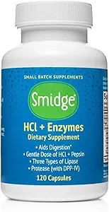 Smidge™ HCl + Enzymes – Digestion – 120 Capsules