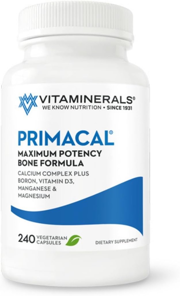 VITAMINERALS 95 Primacal® Οστική υποστήριξη Μέγιστη ισχύ Ασβέστιο, Μαγνήσιο για απώλεια οστών (240)