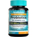 NewRhythm Probiotics 120 Billion CFU 36 Strains, 3-in-1 Probiotics with Prebiotics & Enzymes, Probioticos for Women & Men, Vegan Targeted Release Supplement, 60ct